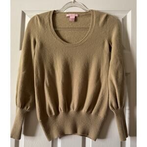 Gianni Bini 100% Cashmere Women’s Fine Knit Tan Sweater Size S